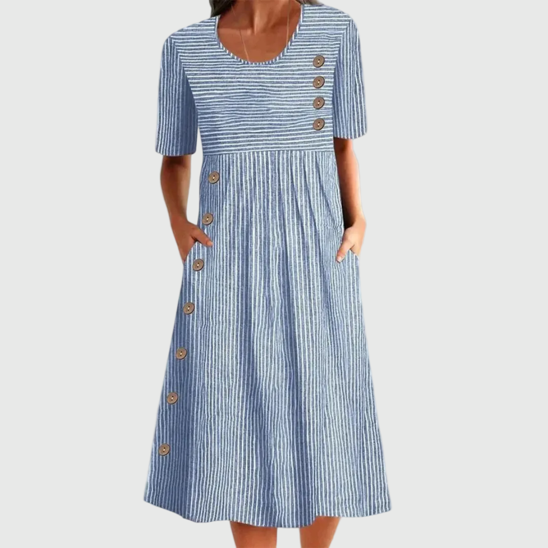 Celyn – Robe midi à rayures