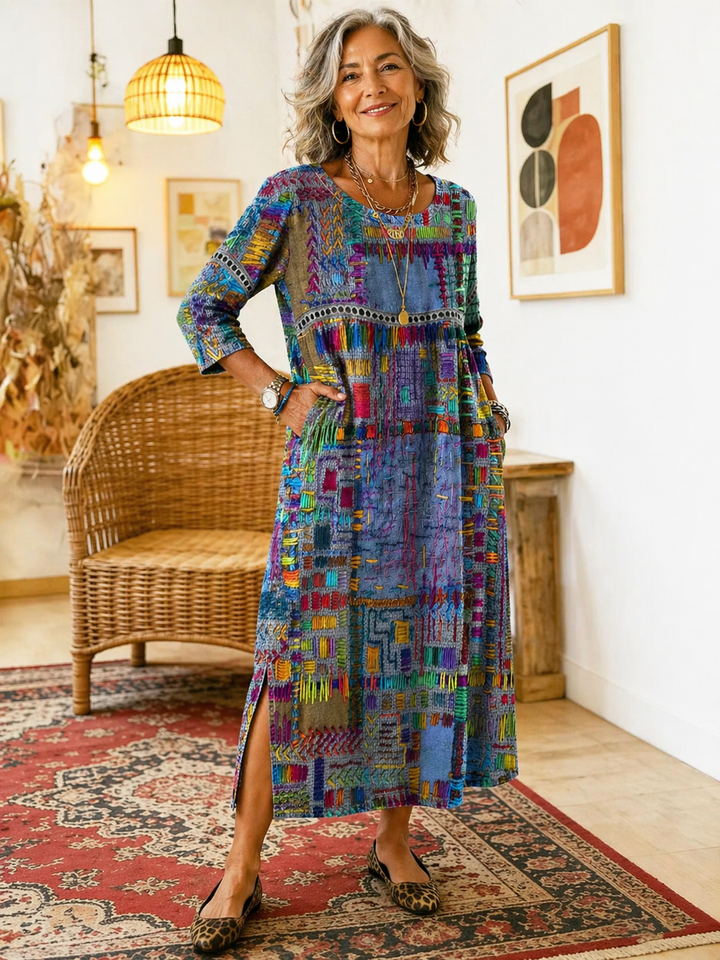 Isabelle - Robe à motif artistique