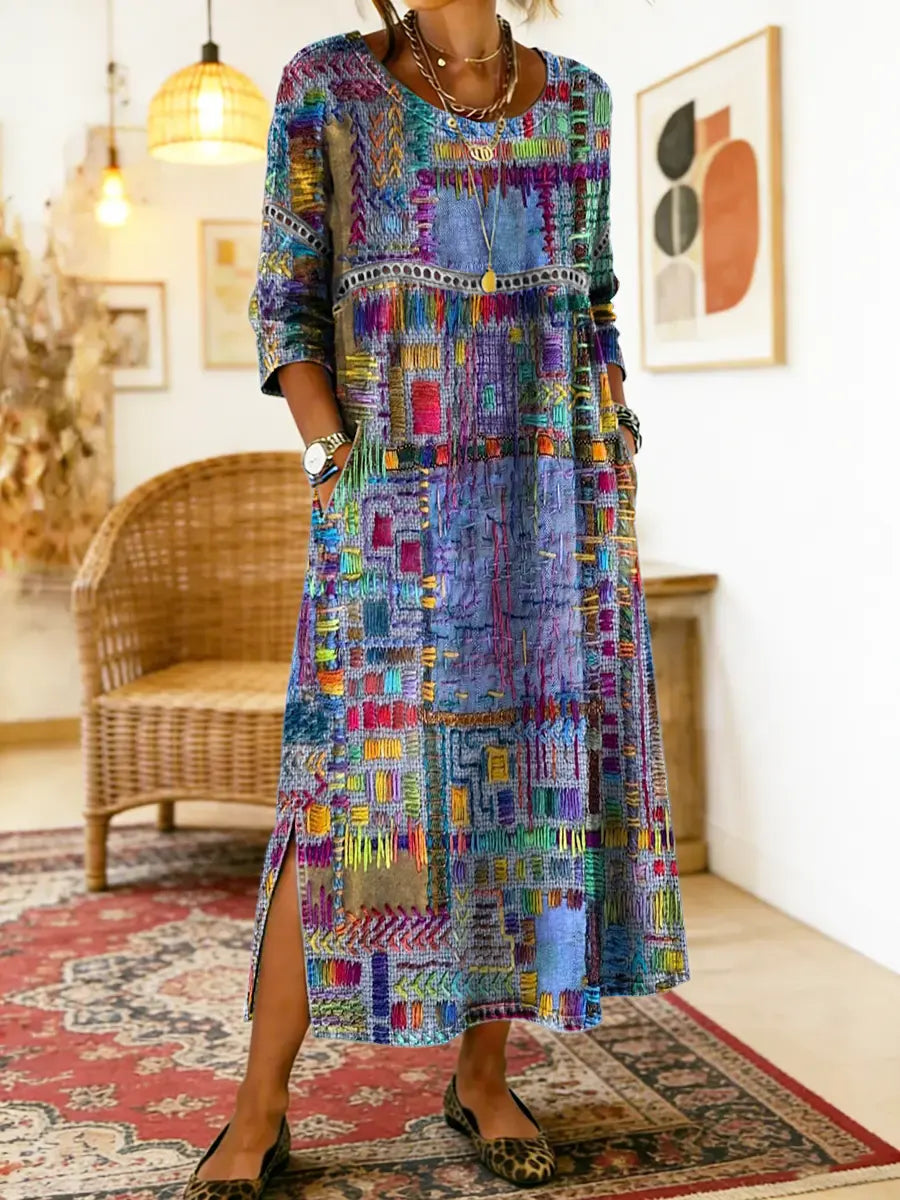 Isabelle - Robe à motif artistique